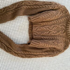 Zara Brown Cable Knit Sweater